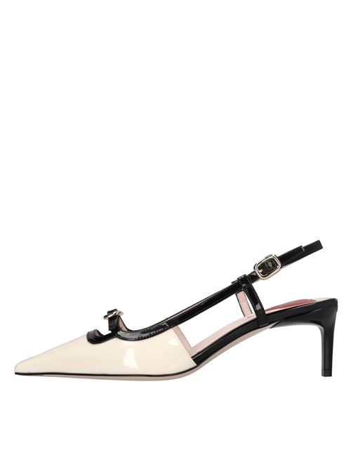 Décolleté slingback in pelle. ROGER VIVIER | RVW72237660D1P0H62BIANCO-NERO